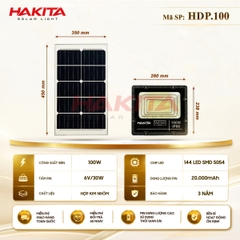 Đèn Pha Năng Lượng Mặt Trời 100W