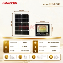 Đèn Pha Năng Lượng Mặt Trời 300W
