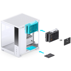 VỎ CASE JONSBO D34 WHITE (MÀU TRẮNG/ M-ATX/ HỖ TRỢ TẢN AIO 240MM)
