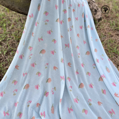 Vải Lưới In Trái Đào