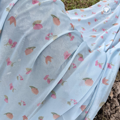 Vải Lưới In Trái Đào