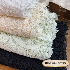Vải Ren Cotton Lá Liễu