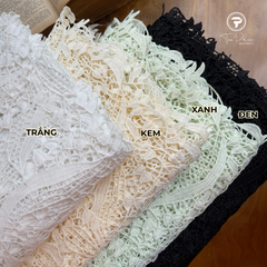 Vải Ren Cotton Lá Liễu