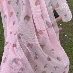 Vải Lưới In Trái Đào