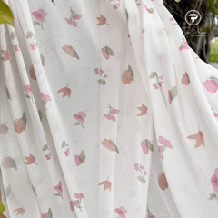 Vải Lưới In Trái Đào