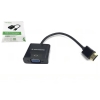 Cáp chuyển tín hiệu từ HDMI sang VGA King-Master KM001 dài 20cm - hỗ trợ âm thanh và hình chất lượng cao (đen)