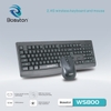 Bộ phím chuột không dây wireless Bosston WS800 - siêu tiết kiệm pin (Đen)