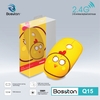 Chuột không dây Wireless Bosston Q15 Thiết kế thời trang hoạ tiết siêu kute (4 màu tuỳ chọn)
