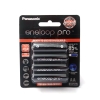 Vỉ 4 pin sạc AA Eneloop Pro 2550mAh BK-3HCCE/4BT box Anh new - made in Japan (Đen)