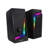 Loa vi tính 2.0 Kisonli X1 led RGB âm thanh cực hay - thiết kế hiện đại (đen)