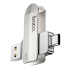 USB OTG 3.0 Hoco UD10 2in1 16GB / 32GB / 64GB / 128GB cổng TypeC và USB 3.0 vỏ kim loại nguyên khối (Bạc)