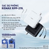 Pin dự phòng sạc nhanh Remax RPP-276 15000mAh tích hợp 2 cáp QC 22.5W và PD 20W - và kiêm bộ sạc tường (3 màu)