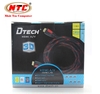 Cáp HDMI 10m loại tròn DTECH DT6610 hỗ trợ Full 3D/4K (Đen) Bảo hành 12 tháng