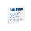 Thẻ nhớ MicroSDXC Samsung Evo Plus 512GB tốc độ đọc 130MB/s ghi 90MB/s U3 4K A2 made in Korea - Kèm Adapter (trắng)