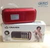 Loa đa năng Craven CR-836s có anten hỗ trợ FM/Thẻ nhớ/USB/Tai nghe - Pin khủng 4400mah (Đen đỏ)