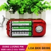 Loa đa năng đài FM BKK K39 có 2 khe gắn thẻ nhớ và đèn pin chiếu sáng - Pin khủng 6600mah (kèm thẻ hoặc không thẻ)