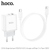 Bộ sạc nhanh Hoco C105A 2 cổng USB QC3.0 22.5W và TypeC PD 20W (Trắng)