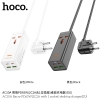 Ổ cắm điện thông minh Hoco AC10 / AC10A TypeC PD 65W, 2 USB-A QC 18W, 1 Socket, công suất 2500W (màu Random)