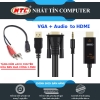 Cáp chuyển VGA qua HDMI Unitek V02 - hỗ trợ âm thanh và hình chất lượng cao (Đen)