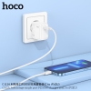 Bộ cốc cáp sạc Hoco C112A TypeC to Lightning PD 30W (Trắng)