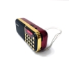 Loa đài FM Craven CR-865 hỗ trợ Thẻ nhớ/ USB/ Tai nghe/ Đèn pin - dùng pin rời 18650 (Đen đỏ)
