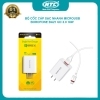 Bộ cốc cáp sạc nhanh Borofone BA21 microUSB hỗ trợ QC 3.0 công suất 18W (Trắng)