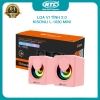 Loa vi tính 2.0 mini Kisonli L-1030 led RGB - nhỏ gọn (hồng)