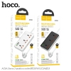 Ổ cắm điện thông minh Hoco AC8 / AC8A TypeC PD 30W, USB-A QC3.0 18W, 3 Socket, công suất 2500W (màu Random)