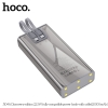 Pin dự phòng Hoco J104A 20000mAh QC3.0 22.5W, PD TypeC 20W, Kèm 2 cáp sạc (Xám)