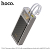 Pin dự phòng Hoco J104A 20000mAh QC3.0 22.5W, PD TypeC 20W, Kèm 2 cáp sạc (Xám)