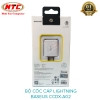 Bộ cốc cáp Lightning Baseus CCDX-A02 max 2A dành cho IP/IPAD - dây dài 1m truyền dữ liệu (Trắng)