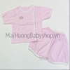 Bô quần áo cộc cotton màu trơn