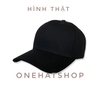 Nón lưỡi trai trơn đen chất lượng cao Brand One Hat