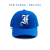 Nón lưỡi trai fom vuông logo chữ F cách điệu vải xanh côban - Fom sâu đầu-Brand One Hat- Size Phổ Thông