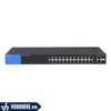 LINKSYS LGS326 | Switch Thông Minh 26 Cổng Gigabit - 2 Cổng Gigabit SFP/RJ45