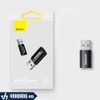 Baseus LVL003-BK | Đầu Chuyển USB Type A Sang USB Type C | Hàng Chính Hãng