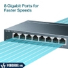 Tp-Link SG108 | Switch 8 Port Gigabit Thiết Kế Vỏ Thép Kiểm Soát Luồng 802.3x | Hàng Chính Hãng