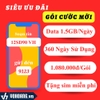Viettel 12SD90 | Sim Data 4G Gói Cước 1.5GB/Ngày Gói 12 Tháng Không Nạp Tiền