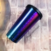 Starbucks Iridescent Purple Blue Cold Cup Stainless Steel Tumbler 16 oz B234