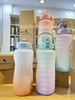 Bình Nhựa Thể Thao BPA FREE Nhắc Uống Nước 2000ML Tặng Kèm Sticker Trang Trí  N225