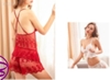 Đồ ngủ xuyên thấu- Bộ ngủ nữ 2 dây quần đùi ren lưới thêu hoa đẹp gợi cảm sexy quyến rũ - Màu đen, đỏ, trắng
