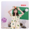Bộ ngủ nữ pijama quần đùi tay ngắn chất cotton  cao cấp