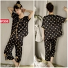 Đồ mặc nhà cao cấp- Bộ đồ ngủ pijama lụa cao cấp quần lửng tay ngắn đẹp chuẩn chất mịn mát rượi hàng cao cấp