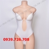 Bộ đồ lót liền thân- Áo ngực liền thân Bodysuit nữ sexy Jumpsuit mặc đầm váy hở lưng,ngực xẻ sâu-đen trắng da