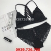 Bộ đồ lót bralette ren cài trước lưng ba lỗ bậc thang ko gọng ko mút