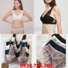 Bộ đồ lót dây ren hoa cúp ngang mút vừa