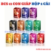 Bao cao su 12 con giáp hộp 2 cái cao cấp, hình đầu thú phong thủy, gai bi độc lạ, nghộ nghĩnh, tuyển sỉ