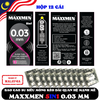 Bao cao su cao su Maxxmen 5in1 siêu mỏng truyền nhiệt 003 hộp 12 cái, kéo dài cực đỉnh, gel silicon cao nhất phân khúc