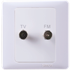 Bộ ổ cắm FM và ổ cắm TV có chống nhiễu chuẩn F Simon Series 50 55118