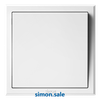 Công tắc đơn 2 chiều mặt chuẩn vuông màu trắng Simon Series E3 301012